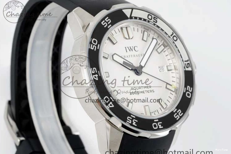 MIROTIME 0228 Premium Aquatimer Automatic SS RSF 1:1 Best Edition White Black Dial on Black Rubber Strap A 7067